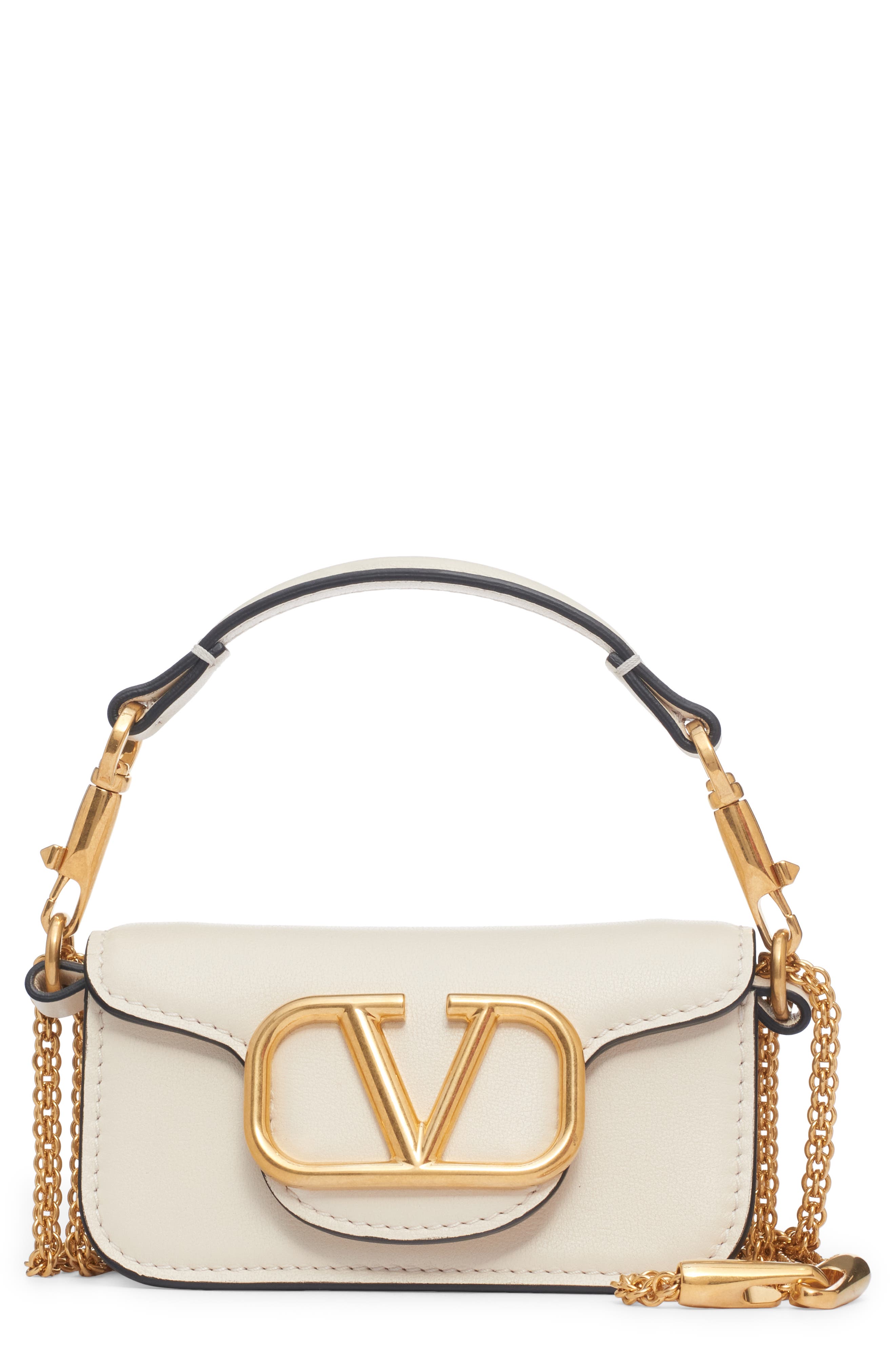 Small Locò Crystal Logo Leather Shoulder Bag, Main, color, KP1 IVORY/GOLD