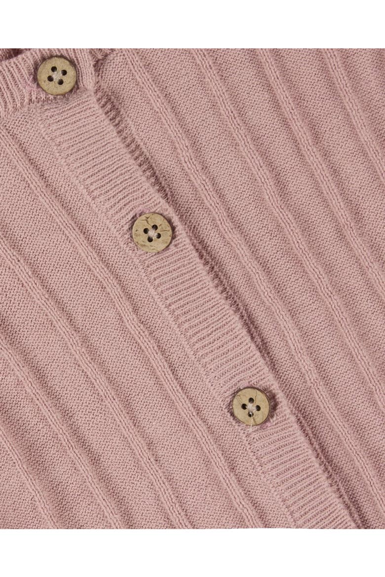 3D Knit Ribbed Long-Sleeve Cardigan, Alternate, color, Mauve