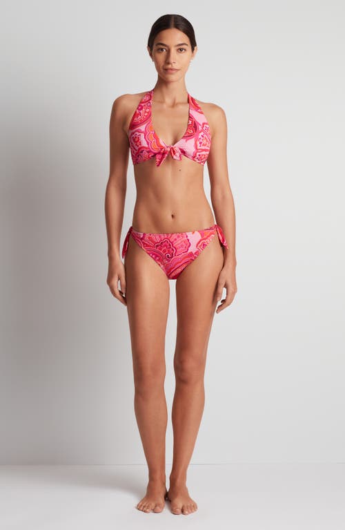 Ralph Lauren Women's Printed Side Tie Hipster Bikini Bottoms In Pink