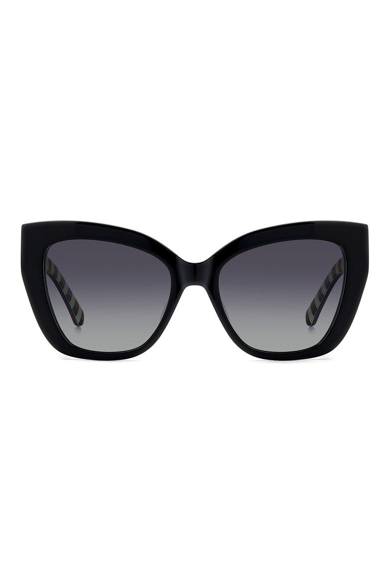 54mm Cat Eye Sunglasses, Main, color, BLACK