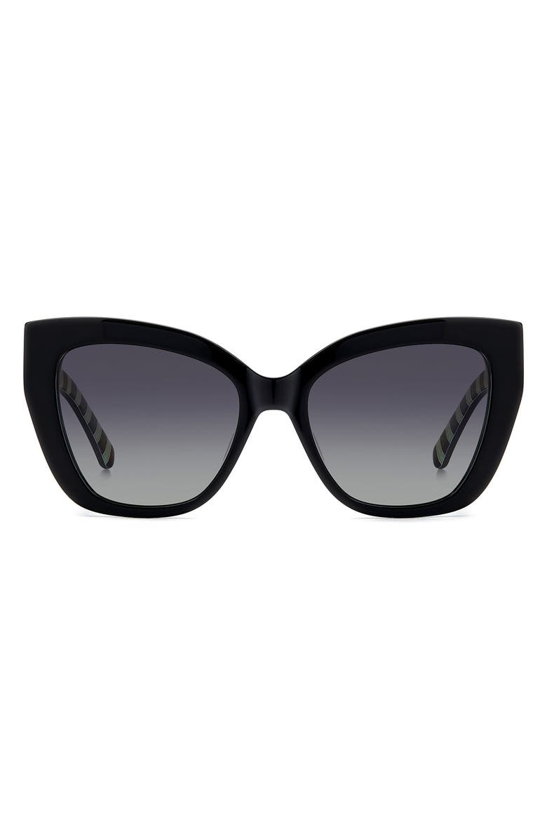 Kate Spade New York 54mm Cat Eye Sunglasses, Main, color, Black
