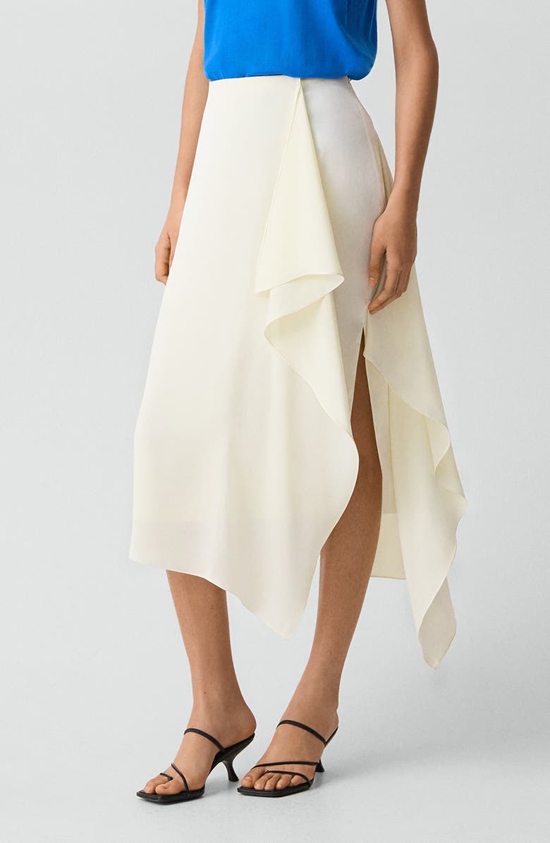 Theory Convertible Satin Skirt, Alternate, color, Lemongrass