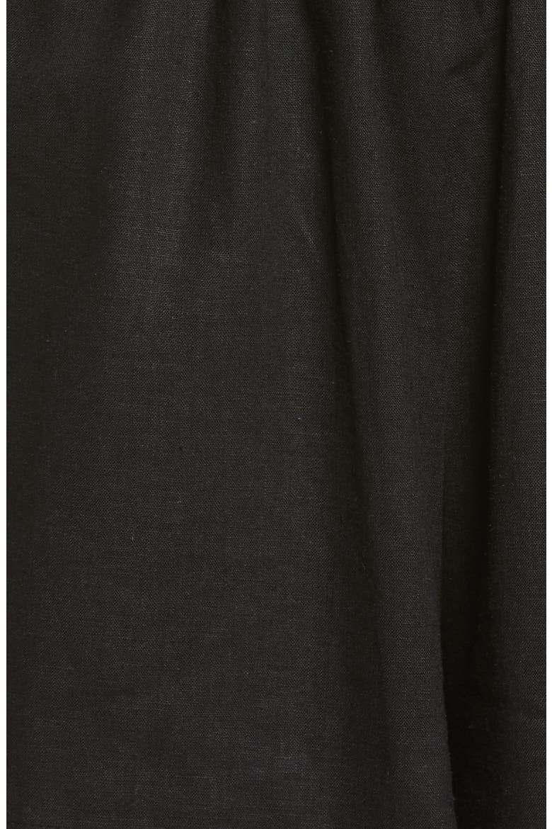 Linen Blend Romper, Alternate, color, BLACK