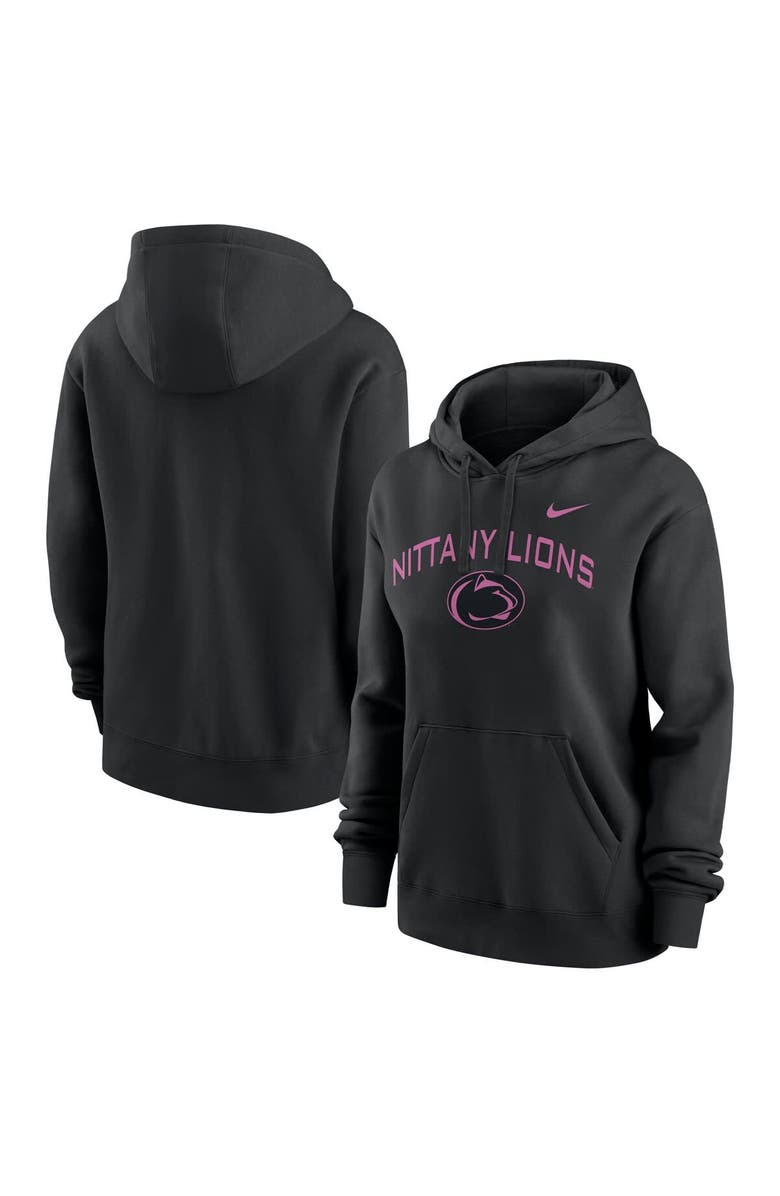 Nike Women's Nike Black Penn State Nittany Lions Throwback Club Fleece Pullover Hoodie, Main, color, Black