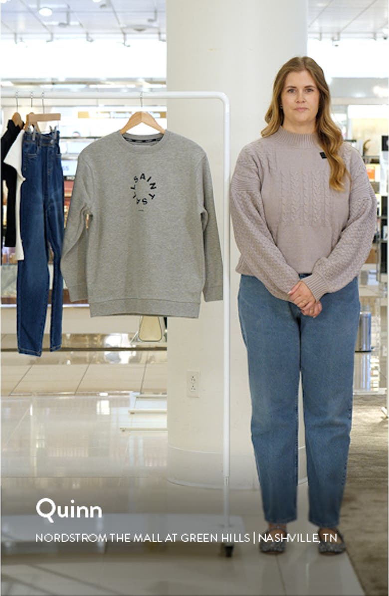 Kids' Tierra Oversize Crewneck Logo Sweatshirt, sales video thumbnail