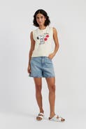 Chinti & Parker Cotton Snoopy Cherry Tank