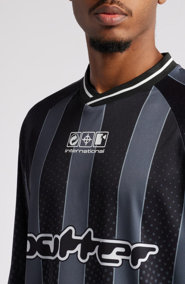 Butter Goods Corrosive Stripe V-Neck Jersey, Alternate, color, 