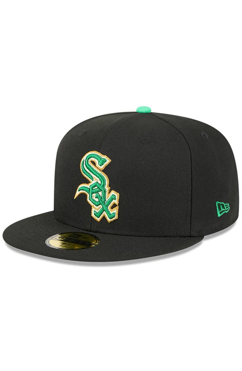 New Era Men's New Era  Black Chicago White Sox 2026 St. Patrick's Day 59FIFTY Fitted Hat, Alternate, color, Black