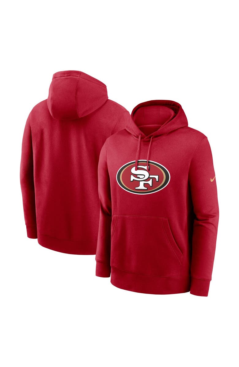 Nike Men's Nike Scarlet San Francisco 49ers Club Logo Pullover Hoodie, Main, color, Scarlet