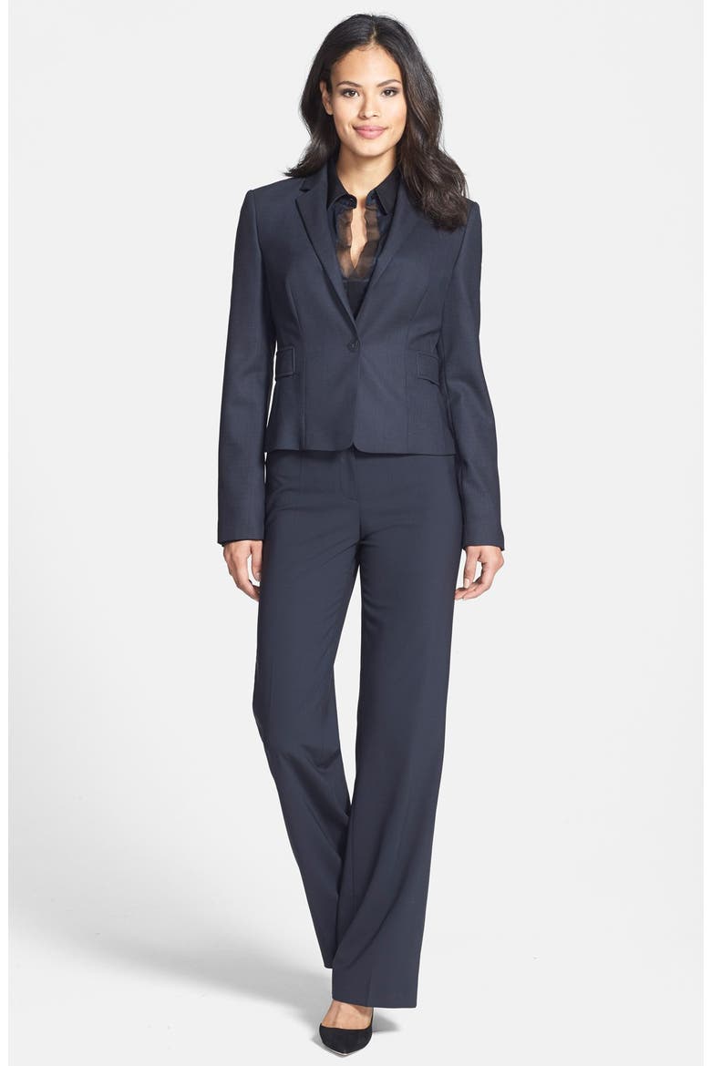 'Tuliana 2' Stretch Wool Trousers, Main, color, NAVY