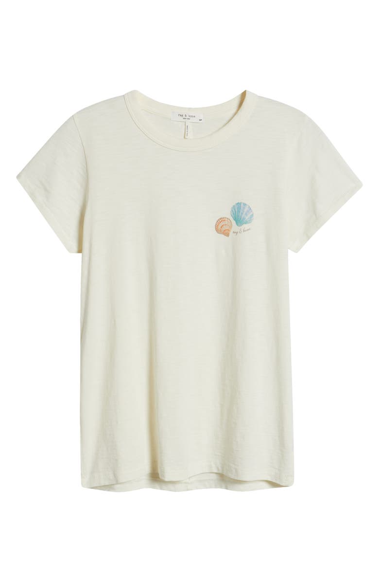 rag & bone Seashell Cotton Graphic T-Shirt, Alternate, color, Ivory/ Turtle Dove