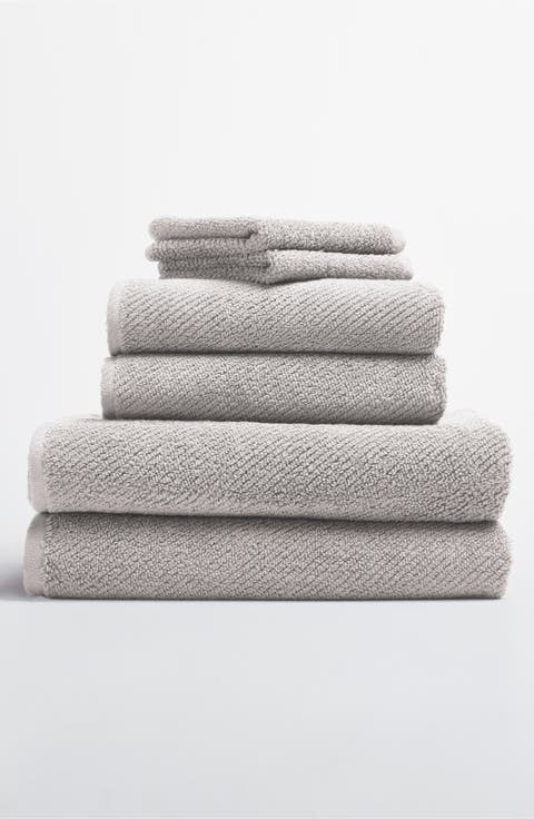 Air Weight® 6-Piece Organic Cotton Bath Towel, Hand Towel & Washcloth Set