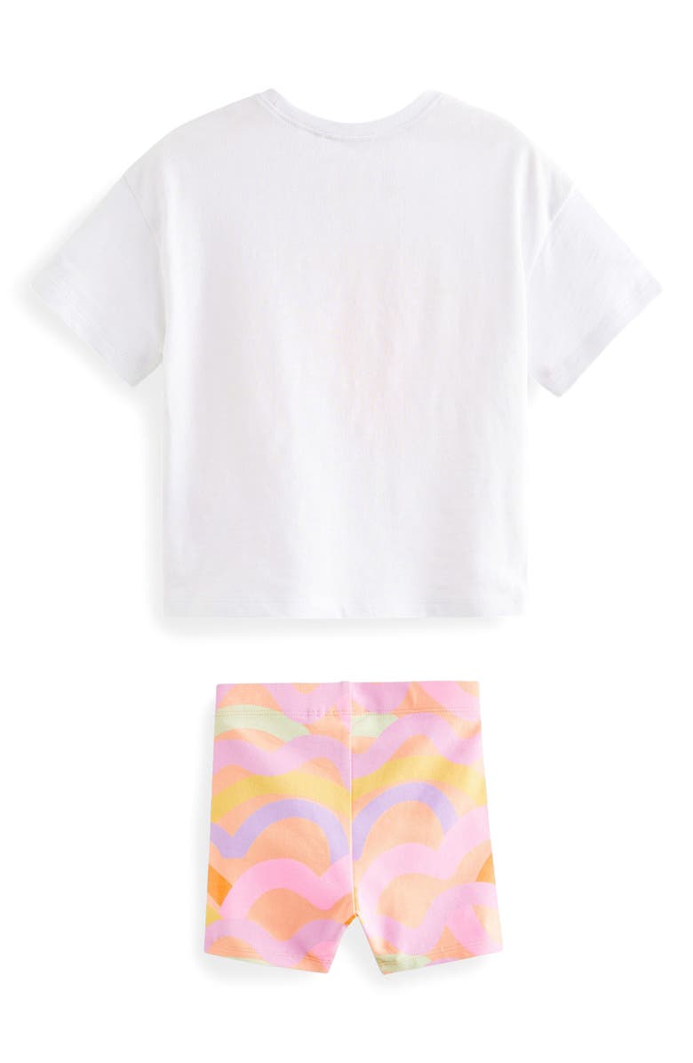NEXT Kids' Sun Graphic T-Shirt & Bike Shorts Set, Alternate, color, 