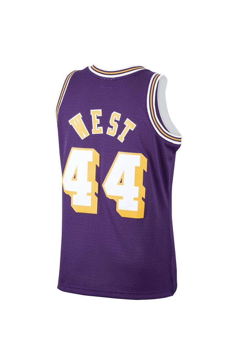 Mitchell & Ness Men's Mitchell & Ness Jerry West Purple Los Angeles Lakers Hardwood Classics Swingman Jersey, Alternate, color, 