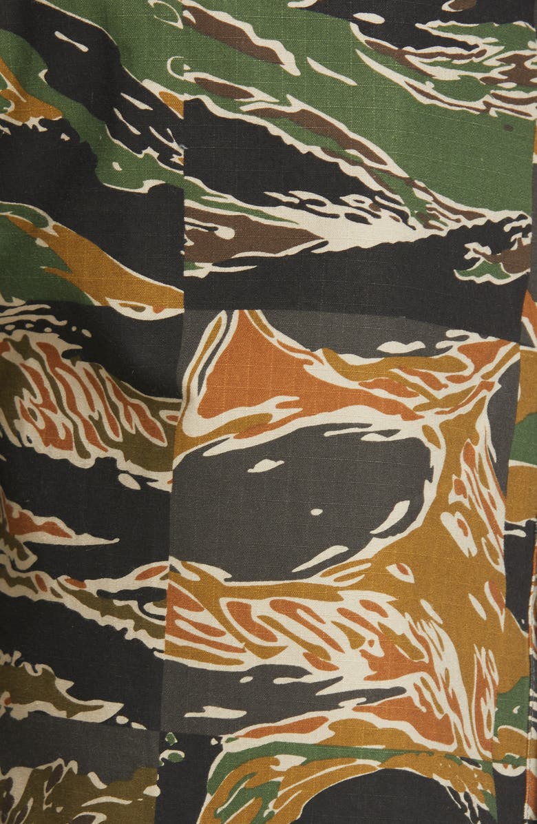 Dries Van Noten Plexi Camo Cargo Shorts, Alternate, color,