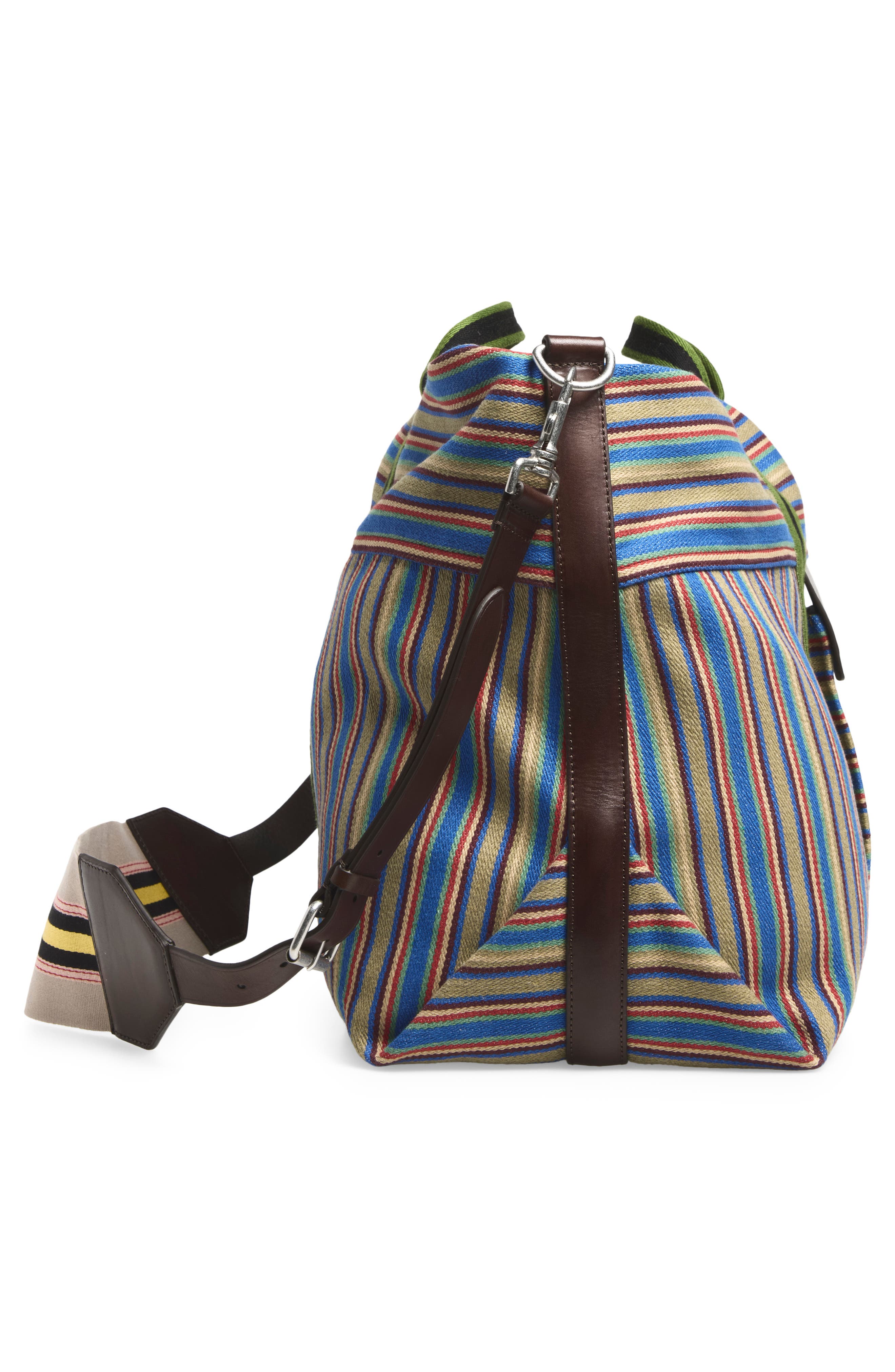 Striped Canvas Tote, Alternate, color, MULTI