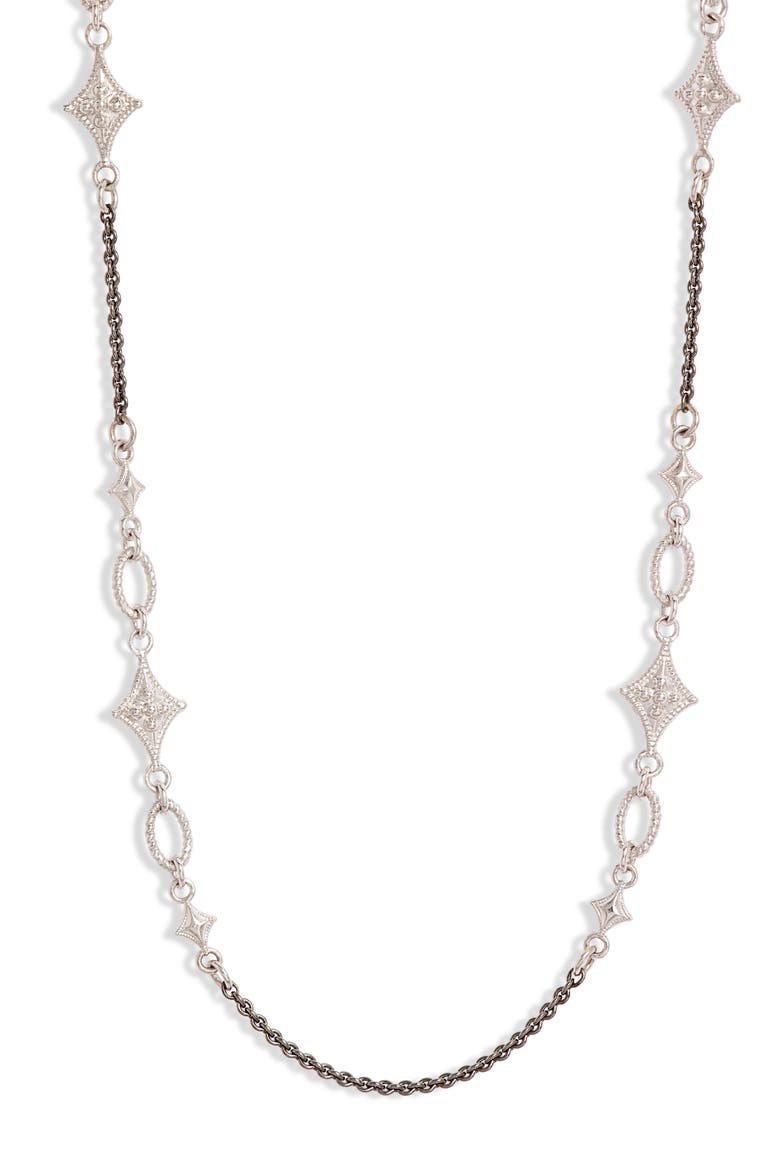 New World Crivelli Station Chain Necklace, Main, color, SILVER