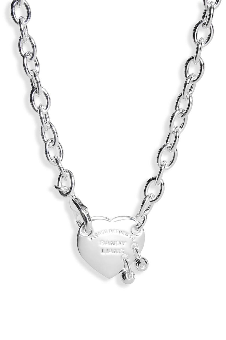 Return to Sandy Pendant Necklace, Main, color, SILVER