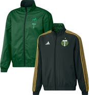 adidas Men's adidas Green Portland Timbers 2023 On-Field Anthem Full-Zip Reversible Team Jacket