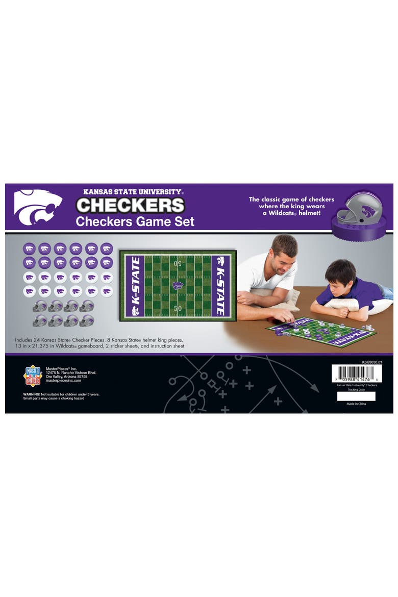 Kansas State Wildcats Checkers Game, Alternate, color, Multicolor