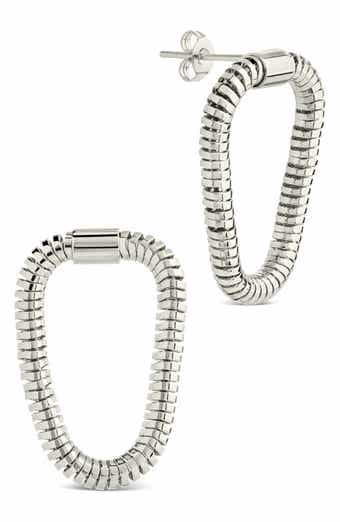 Chunky Snake Chain Front Ring Drop Earrings