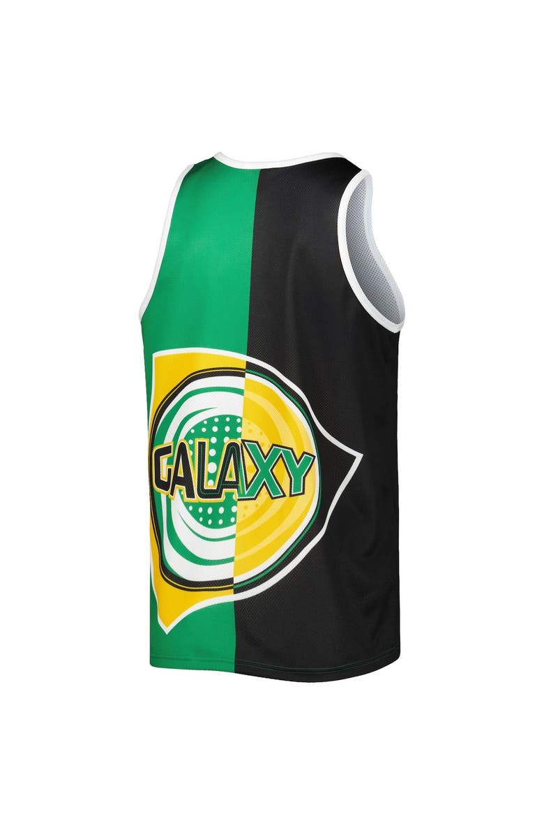 Mitchell & Ness Men's Mitchell & Ness Black/Green LA Galaxy Sublimated Split Logo Tank Top, Alternate, color, Black