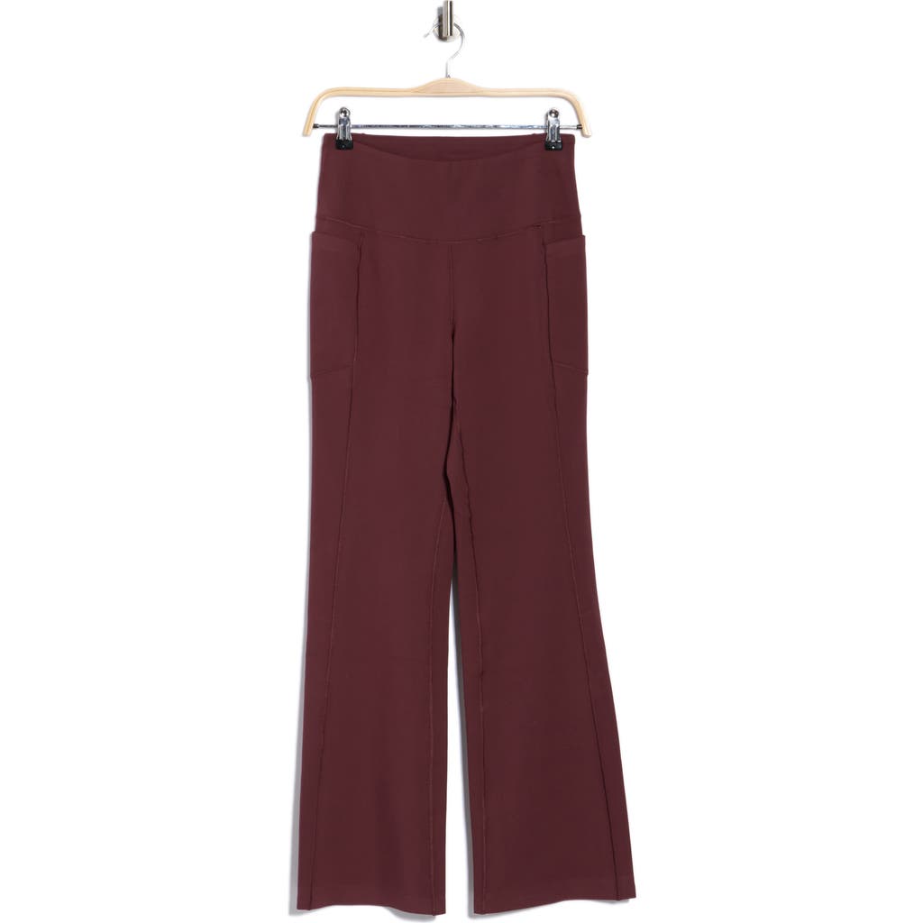 Layer 8 Revive Flare Leggings In Burgundy