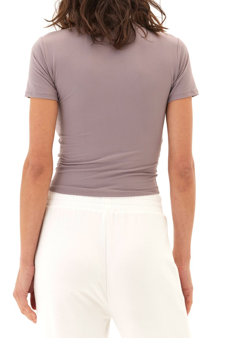 Guadalupe Luxe Jersey Crop Top, Alternate, color, MAUVEDUST