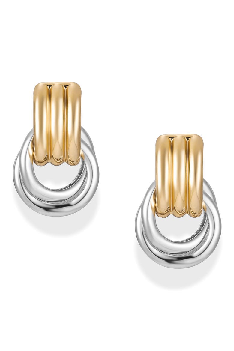 Olsen Convertible Hoop Earrings, Main, color, TWO TONE