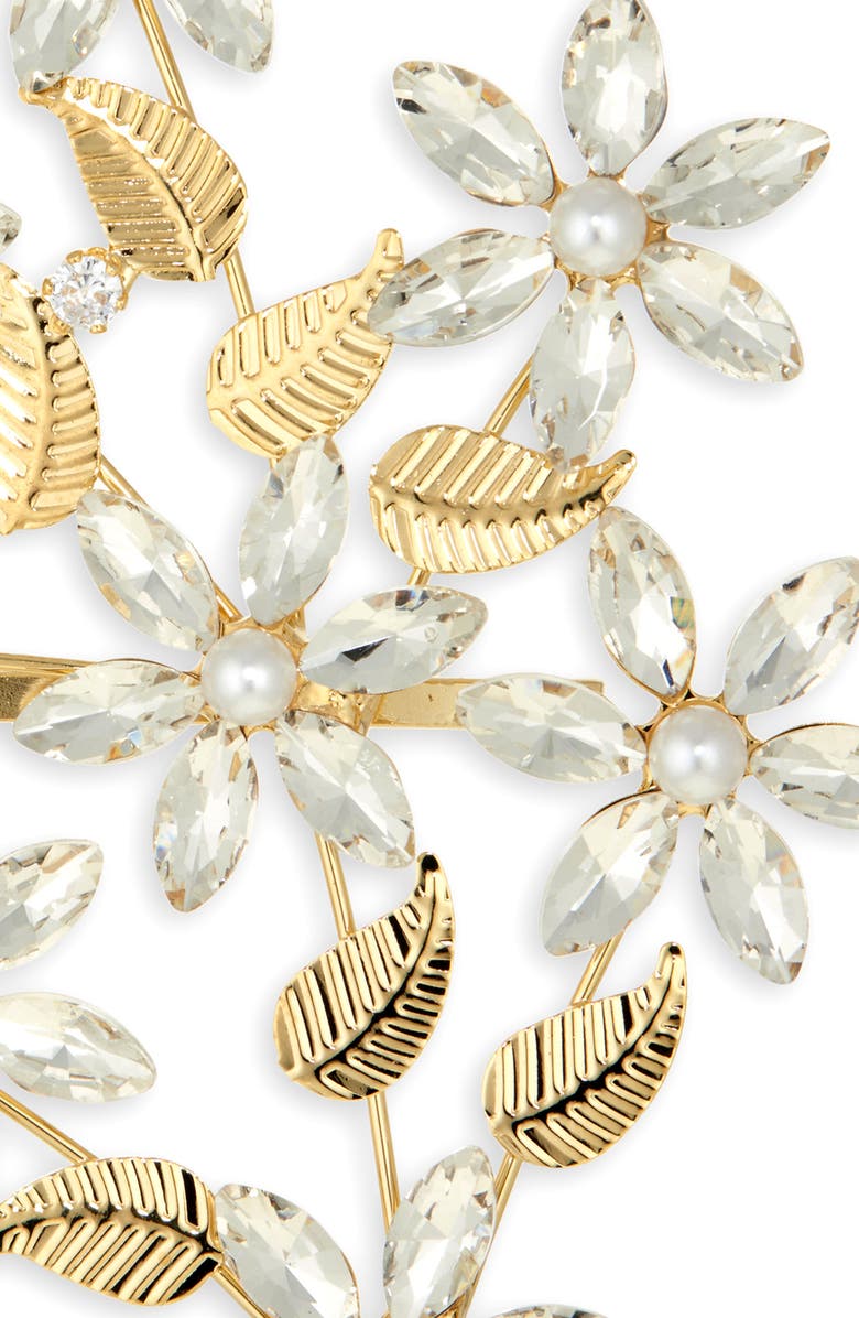 Tasha Crystal Flower Bobby Pin, Alternate, color, 