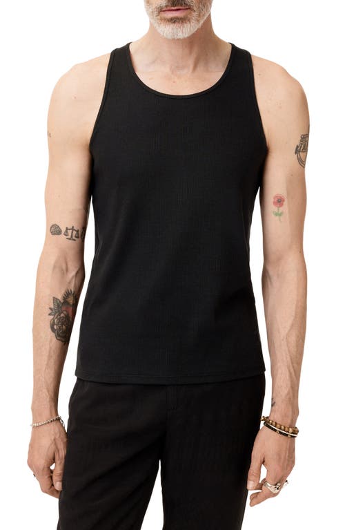 John Varvatos Olin Classic Rib Tank In Black