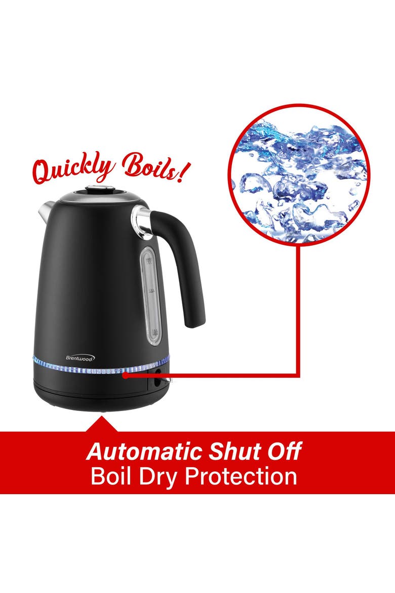 1.7L 1500W Cordless Electric Stainless Steel Kettle, Alternate, color, Silver