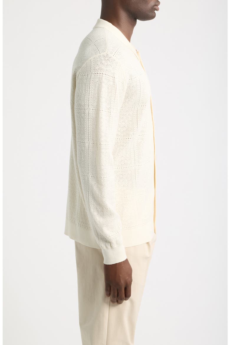 Resort Pointelle Detail Cardigan, Alternate, color, WHISPER WHITE