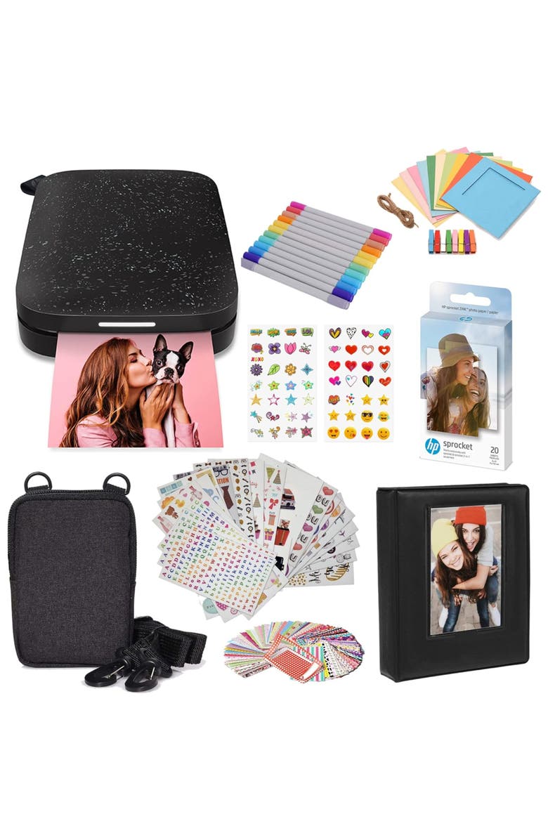 HP Sprocket 2x3 Instant Printer Bundle, Main, color, Black
