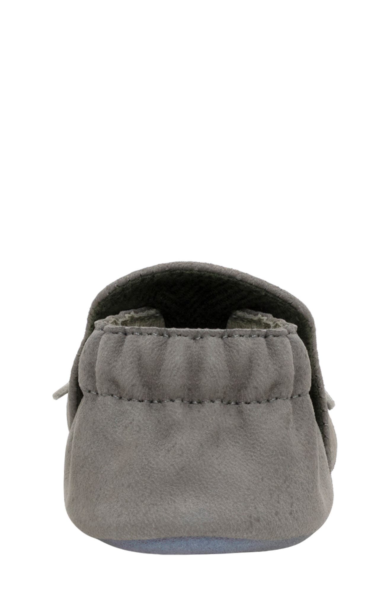 Robeez<sup
®</sup
 Ramsey Crib Shoe, Alternate, color, Grey