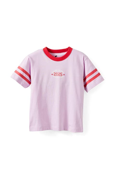 Kid's Poppy Oversize Graphic Print Tee