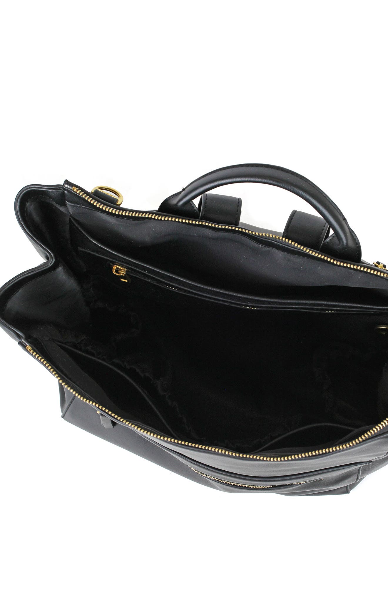 Fawn Design Faux Leather Diaper Bag, Alternate, color, 