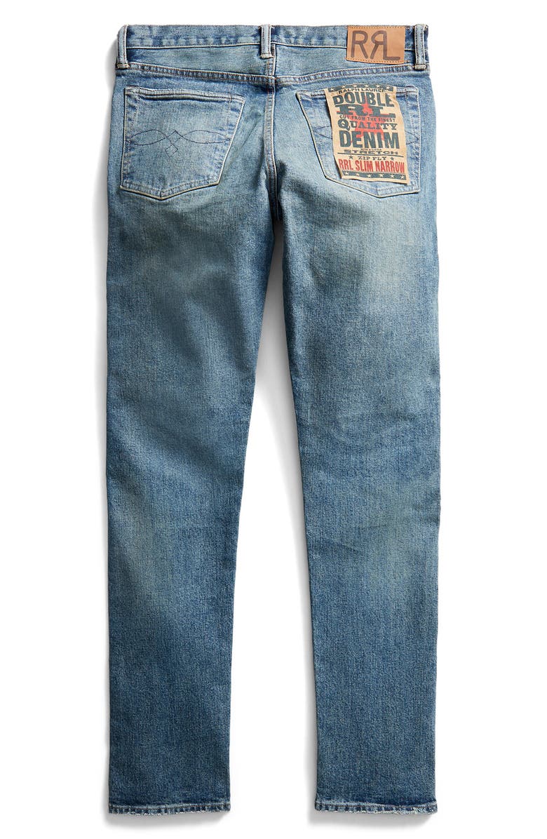 Double RL Slim Leg Jeans, Alternate, color, 