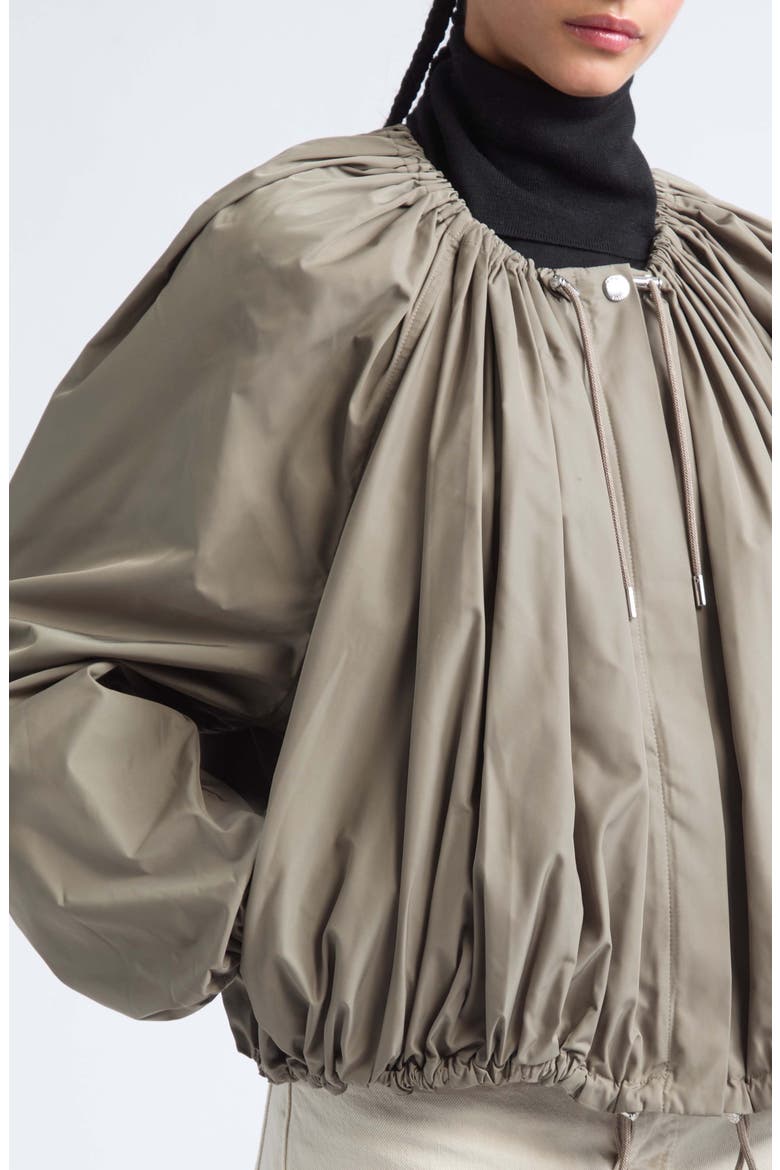 Gathered Parachute Coat, Alternate, color, ROCK