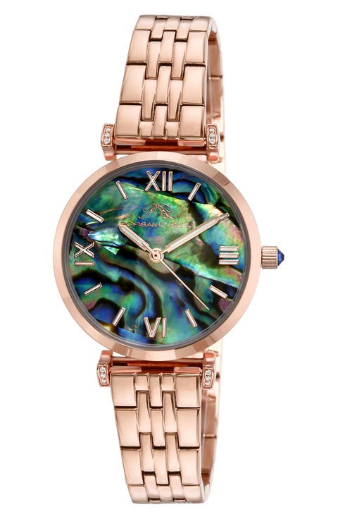 Sylvie Abalone Dial Bracelet Watch, 32mm