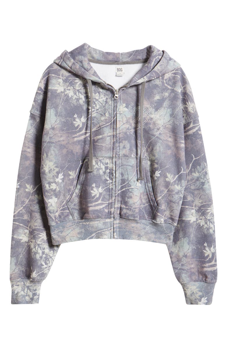 BDG Urban Outfitters Camo Zip Hoodie, Main, color, Brown Camo