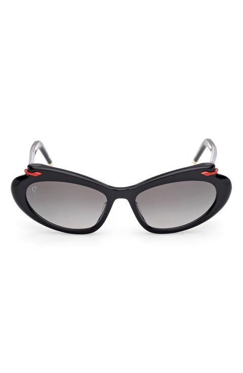 56mm Geometric Sunglasses