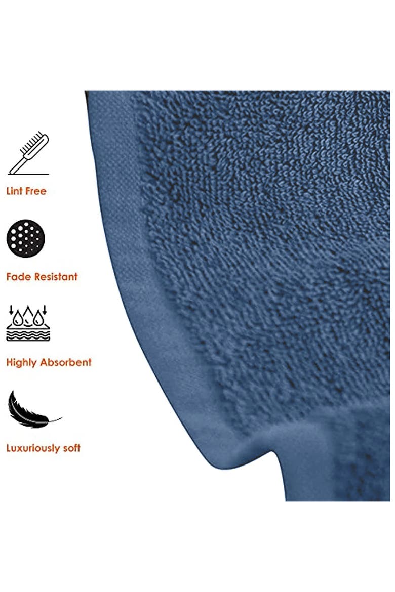Set of 6 Plush Towels, Alternate, color, BLUE