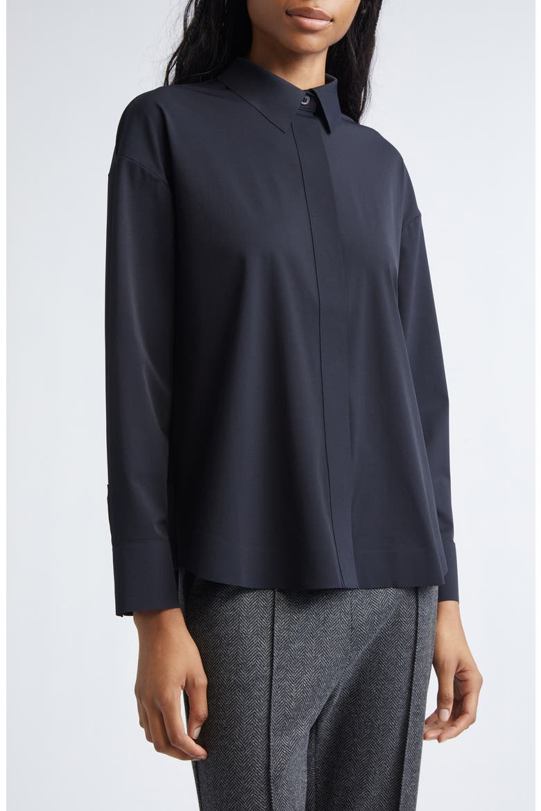 Ululo Button-Up Shirt, Alternate, color, BLACK