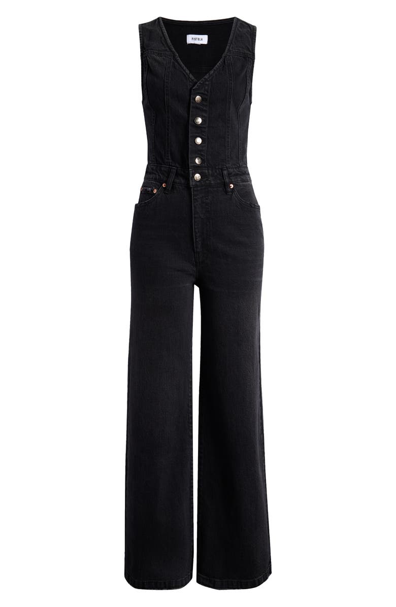 Pistola Aria Wide Leg Denim Jumpsuit, Alternate, color,