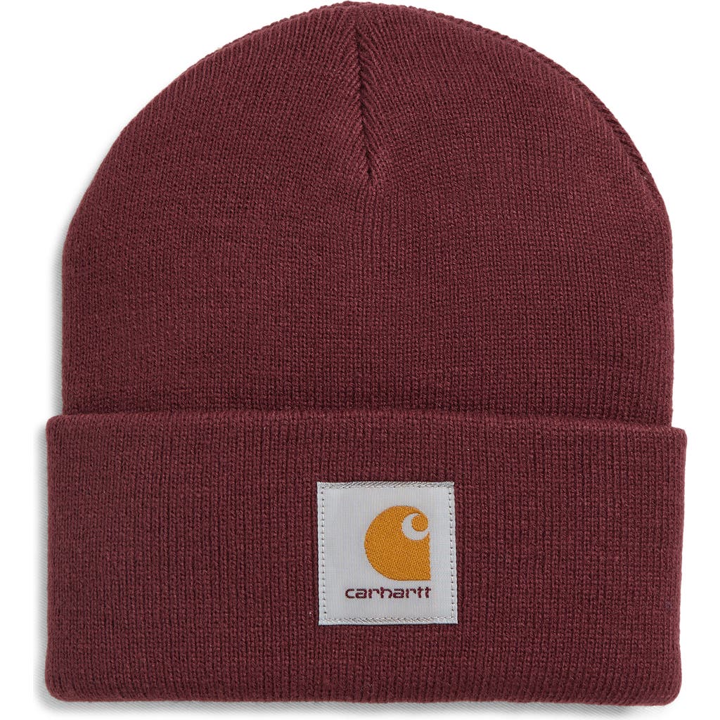 Carhartt Work In Progress Schooling Beanie In Burgundy