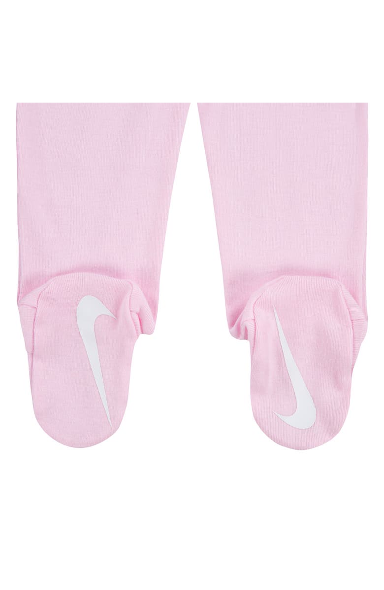 Nike Swoosh Top, Footed Leggings & Hat Set, Alternate, color,