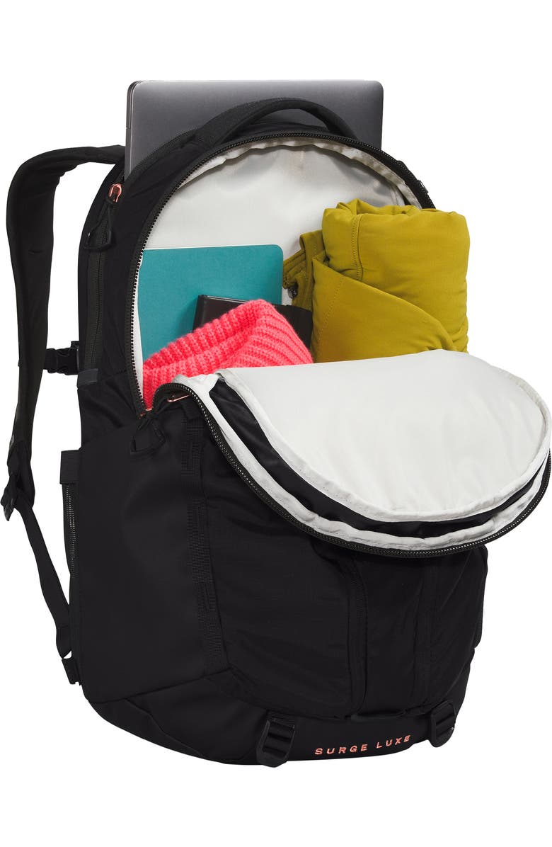 The North Face Surge Luxe Water Repellent Ripstop Backpack, Alternate, color,