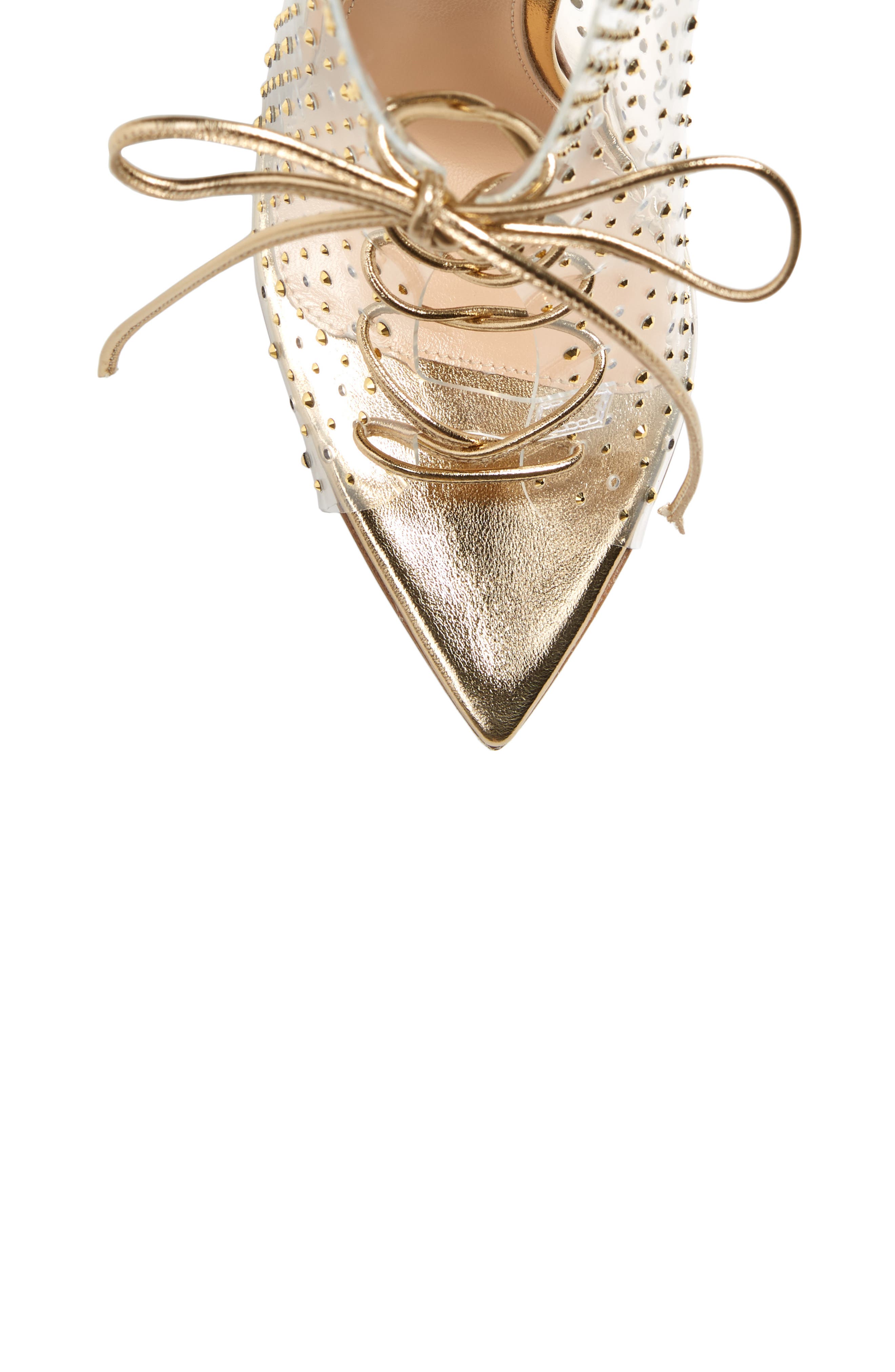 Gianvito Rossi Translucent Lace-Up Bootie, Alternate, color, 