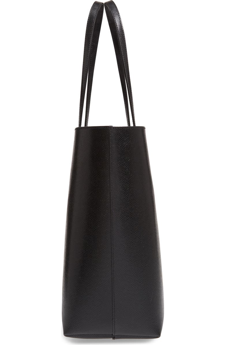 Saint Laurent Medium East/West Leather Shopping Tote, Alternate, color,